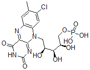 CAS#: 73358-82-4, [(2R,3S,4S)-5-(8-Chloro-7-Methyl-2,4-Dioxobenzo[g]Pteridin-10-Yl)-2,3,4-Trihydroxypentyl] Dihydrogen Phosphate