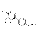 CAS 登录号：733740-12-0， (1R,2S)-2-(4-乙基苯甲酰)环戊烷羧酸