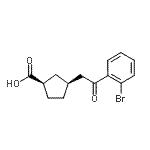 CAS 登录号：733740-39-1， (1R,3S)-3-[2-(2-溴苯基)-2-氧代乙基]环戊烷羧酸