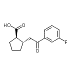 CAS 登录号：733740-65-3， (1R,2S)-2-[2-(3-氟苯基)-2-氧代乙基]环戊烷羧酸