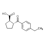 CAS 登录号：733740-94-8， (1R,2R)-2-(4-乙基苯甲酰)环戊烷羧酸