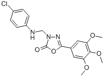 CAS#: 73484-43-2, 3-[[(4-Chlorophenyl)Amino]Methyl]-5-(3,4,5-Trimethoxyphenyl)-1,3,4-Oxadiazol-2-One