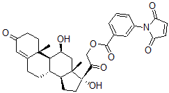 CAS#: 73499-12-4, [2-[(8S,9S,10R,11S,13S,14S,17R)-11,17-Dihydroxy-10,13-Dimethyl-3-Oxo-2,6,7,8,9,11,12,14,15,16-Decahydro-1H-Cyclopenta[a]Phenanthren-17-Yl]-2-Oxoethyl] 3-(2,5-Dioxopyrrol-1-Yl)Benzoate
