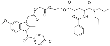 CAS#: 73512-94-4, 2-[2-[2-[1-(4-Chlorobenzoyl)-5-Methoxy-2-Methylindol-3-Yl]Acetyl]Oxyacetyl]Oxyethyl 4-(Benzoylamino)-5-(Dipropylamino)-5-Oxopentanoate