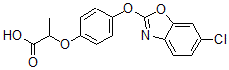 CAS#: 73519-55-8, 2-[4-[(6-Chloro-1,3-Benzoxazol-2-Yl)Oxy]Phenoxy]Propanoic Acid
