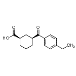 CAS 登录号：735269-77-9， (1R,3S)-3-(4-乙基苯甲酰)环己烷羧酸