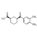 CAS 登录号：735269-86-0， (1R,3S)-3-(3,4-二甲基苯甲酰)环己烷羧酸