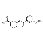 CAS#: 735275-09-9, (1R,3S)-3-[2-(3-Methoxyphenyl)-2-oxoethyl]cyclohexanecarboxylic acid