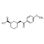 CAS#: 735275-10-2, (1R,3S)-3-[2-(4-Methoxyphenyl)-2-oxoethyl]cyclohexanecarboxylic acid