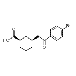 CAS#: 735275-15-7, (1R,3S)-3-[2-(4-Bromophenyl)-2-oxoethyl]cyclohexanecarboxylic acid