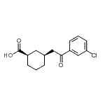 CAS#: 735275-16-8, (1R,3S)-3-[2-(3-Chlorophenyl)-2-oxoethyl]cyclohexanecarboxylic acid
