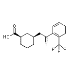 CAS#: 735275-40-8, (1R,3S)-3-{2-Oxo-2-[2-(trifluoromethyl)phenyl]ethyl}cyclohexanecarboxylic acid