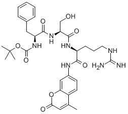 CAS#: 73554-90-2, N-((1,1-Dimethylethoxy)carbonyl)-L-phenylalanyl-L-seryl-N-(4-methyl-2-oxo-2H-1-benzopyran-7-yl)-L-Argininamide