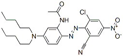 CAS 登录号：73567-44-9， N-[2-(2-氯-6-氰基-4-硝基苯基)偶氮-5-(二戊基氨基)苯基]乙酰胺