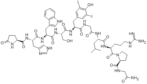 CAS 登录号：73644-49-2， 5-(3,5-二碘-L-酪氨酸)-促黄体激素-释放因子(猪)