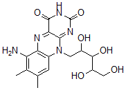 CAS#: 73652-55-8, 6-Amino-7,8-Dimethyl-10-(2,3,4,5-Tetrahydroxypentyl)Benzo[g]Pteridine-2,4-Dione