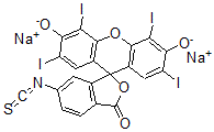 CAS#: 73676-43-4, Disodium 2',4',5',7'-Tetraiodo-6-Isothiocyanato-3-Oxospiro[2-Benzofuran-1,9'-Xanthene]-3',6'-Diolate