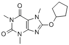 CAS#: 73747-33-8, 8-Cyclopentyloxy-1,3,7-Trimethylpurine-2,6-Dione