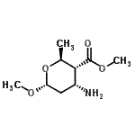 CAS#: 73844-75-4, Methyl (2S,3R,4R,6R)-4-amino-6-methoxy-2-methyltetrahydro-2H-pyran-3-carboxylate