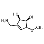 CAS#: 738572-47-9, (1R,2R,5R)-3-(Aminomethyl)-5-methoxy-3-cyclopentene-1,2-diol