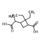CAS 登录号：738574-84-0， 3-(1-羧基乙基)-2,2-二乙基环丁烷羧酸