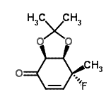CAS#: 738614-51-2, (3aS,7R,7aR)-7-Fluoro-2,2,7-trimethyl-7,7a-dihydro-1,3-benzodioxol-4(3aH)-one