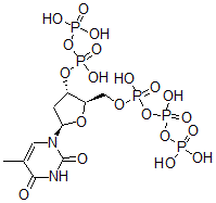 CAS#: 73909-63-4, [(2R,3S,5R)-2-[[Hydroxy-(Hydroxy-Phosphonooxyphosphoryl)Oxyphosphoryl]Oxymethyl]-5-(5-Methyl-2,4-Dioxopyrimidin-1-Yl)Oxolan-3-Yl] Phosphono Hydrogen Phosphate
