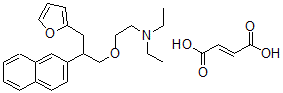 CAS 登录号：73953-93-2， 2-(2-糠基-2-萘基乙氧基)三乙胺富马酸盐