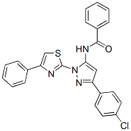 CAS#: 74101-29-4, N-[5-(4-Chlorophenyl)-2-(4-Phenyl-1,3-Thiazol-2-Yl)Pyrazol-3-Yl]Benzamide