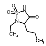 CAS#: 741231-49-2, 5-Ethyl-4-propyl-1,2,5-thiadiazolidin-3-one 1,1-dioxide