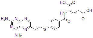CAS#: 74163-10-3, (2S)-2-[[4-[2-(2,4-Diaminopteridin-6-Yl)Ethylsulfanyl]Benzoyl]Amino]Pentanedioic Acid