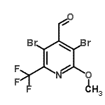 CAS#: 741737-02-0, 3,5-Dibromo-2-methoxy-6-(trifluoromethyl)isonicotinaldehyde