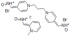 CAS#: 74195-61-2, 2-formyl-1-methyl-Pyridinium iodide oxime mixed with 1,1'-trimethylenebis(4-formylpyridinium) dibromide dioxime