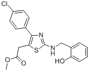 CAS#: 74241-25-1, Methyl 2-[4-(4-Chlorophenyl)-2-[(2-Hydroxyphenyl)Methylamino]-1,3-Thiazol-5-Yl]Acetate