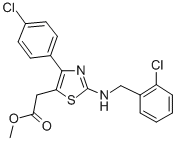 CAS#: 74257-07-1, Methyl 2-[4-(4-Chlorophenyl)-2-[(2-Chlorophenyl)Methylamino]-1,3-Thiazol-5-Yl]Acetate