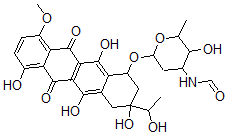 CAS#: 74273-37-3, N-[3-Hydroxy-2-Methyl-6-[[3,5,7,12-Tetrahydroxy-3-(1-Hydroxyethyl)-10-Methoxy-6,11-Dioxo-2,4-Dihydro-1H-Tetracen-1-Yl]Oxy]Oxan-4-Yl]Formamide