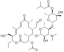 CAS#: 74290-44-1, [6-[6-[[(11Z,13E)-4-Acetyloxy-16-Ethyl-15-(Hydroxymethyl)-5,9,13-Trimethyl-2,10-Dioxo-7-(2-Oxoethyl)-1-Oxacyclohexadeca-11,13-Dien-6-Yl]Oxy]-4-Dimethylamino-5-Hydroxy-2-Methyloxan-3-Yl]Oxy-4-Hydroxy-2,4-Dimethyloxan-3-Yl] 3-Methylbutanoate