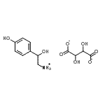 CAS#: 74398-43-9, 2,3-dihydroxybutanedioate; [2-hydroxy-2-(4-hydroxyphenyl)ethyl]ammonium