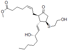 CAS 登录号：74412-44-5， (Z)-7-[(1R,2R,3R)-3-(2-羟基乙基硫基)-2-[(E,3S)-3-羟基辛-1-烯基]-5-氧代环戊基]庚-5-烯酸甲酯