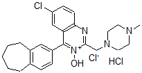 CAS 登录号：74422-39-2， 6-氯-3-羟基-2-[(4-甲基哌嗪-1-基)甲基]-4-(6,7,8,9-四氢-5H-苯并[7]轮烯-2-基)喹唑啉-3-鎓氯化物盐酸盐