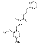 CAS 登录号：745047-97-6， N-(2-甲氧基-4-甲基苄基)-N'-[2-(2-吡啶基)乙基]草酸二酰胺
