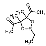 CAS#: 74646-18-7, 1,1'-(2-Ethyl-4,5-dimethyl-1,3,2-dioxaborolane-4,5-diyl)diethanone