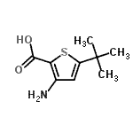 CAS#: 746671-67-0, 3-Amino-5-(2-methyl-2-propanyl)-2-thiophenecarboxylic acid