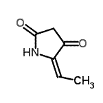 CAS 登录号：74730-35-1， (5E)-5-亚乙基吡咯烷-2,4-二酮