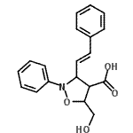 CAS#: 747381-12-0, 5-(Hydroxymethyl)-2-phenyl-3-[(E)-2-phenylvinyl]-1,2-oxazolidine-4-carboxylic acid