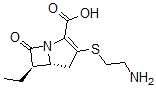 CAS 登录号：74806-75-0， (5R,6R)-3-(2-氨基乙基硫基)-6-乙基-7-氧代-1-氮杂双环[3.2.0]庚-2-烯-2-羧酸