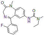 CAS#: 74858-69-8, 1-Ethyl-3-[5-(2-Fluorophenyl)-1-Methyl-2-Oxo-3H-1,4-Benzodiazepin-7-Yl]-1-Methylurea