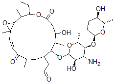 CAS#: 74918-31-3, 2-[(14E)-9-[(3R,4R,5S,6R)-4-Amino-3-Hydroxy-5-[(2S,5R,6S)-5-Hydroxy-6-Methyloxan-2-Yl]Oxy-6-Methyloxan-2-Yl]Oxy-3-Ethyl-7-Hydroxy-2,8,12,16-Tetramethyl-5,13-Dioxo-4,17-Dioxabicyclo[14.1.0]Heptadec-14-En-10-Yl]Acetaldehyde