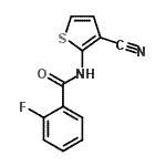 CAS 登录号：749918-12-5， N-(3-氰基-2-噻吩基)-2-氟苯甲酰胺