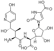 CAS#: 75005-71-9, 1-[5-[1-[[2-Amino-4-Hydroxy-4-(5-Hydroxypyridin-2-Yl)-3-Methylbutanoyl]Amino]-2-Hydroxy-2-Oxoethyl]-3,4-Dihydroxyoxolan-2-Yl]-2-Oxo-3H-Imidazole-4-Carboxylic Acid
